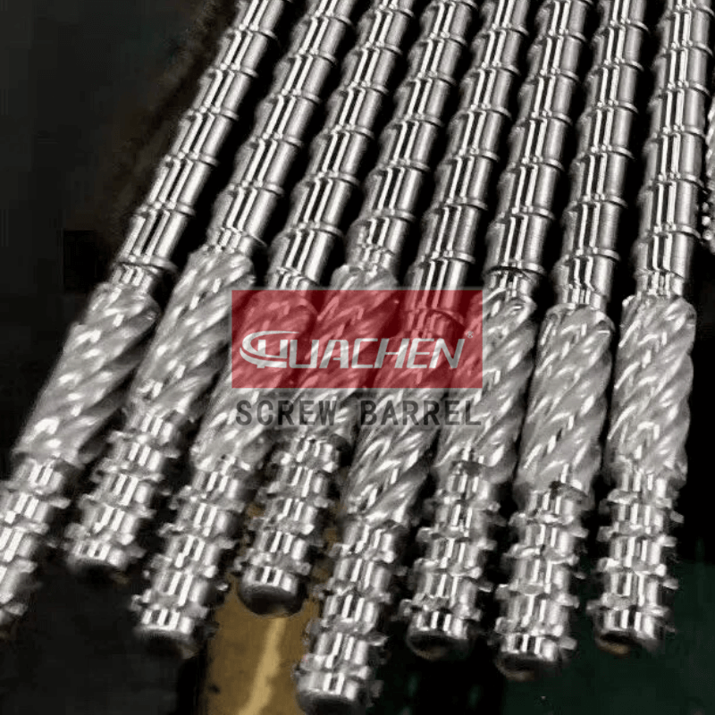 Polypropylene PP Staple and Filament Fibre Extruder Screw Barrel manufacturer supplier in china huachen